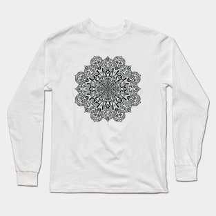 Cactus Mandala Black Verison Long Sleeve T-Shirt